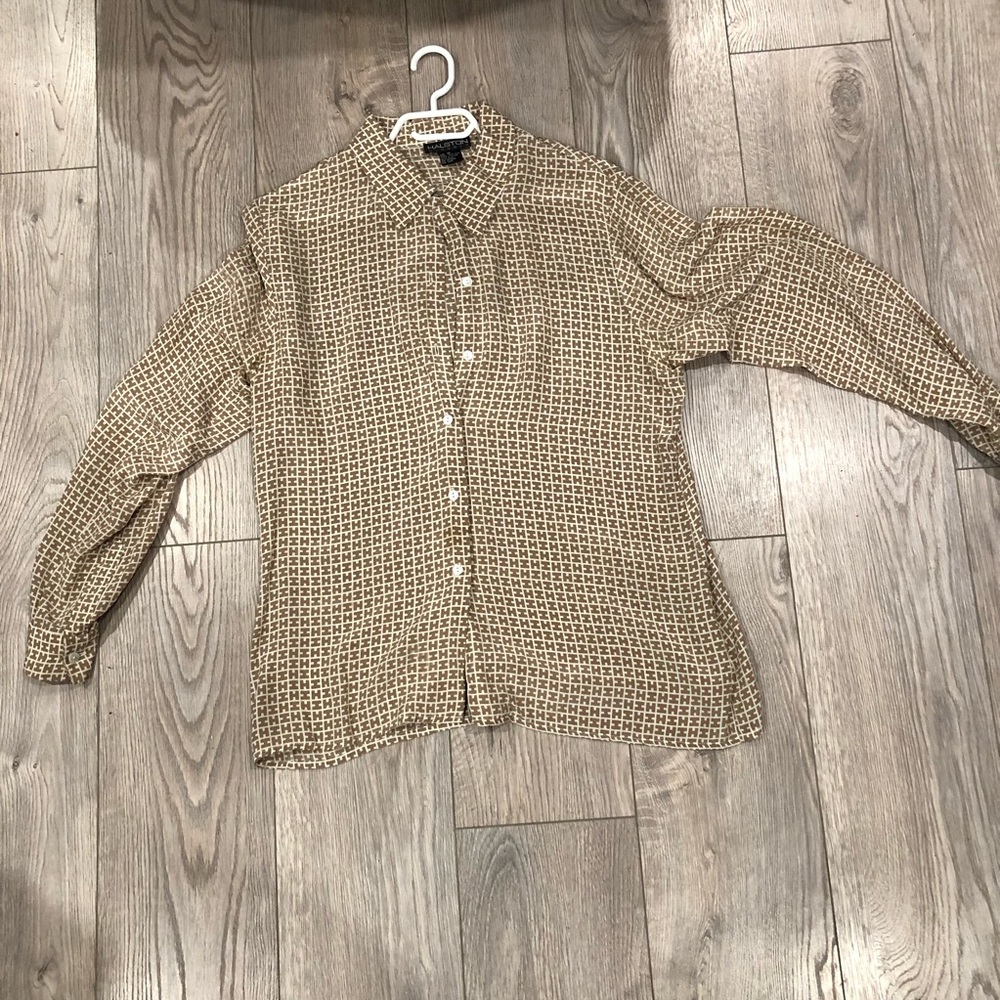Hailstones silk button up blouse